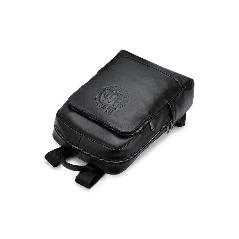 Chrisdien Deny Cow Leather With Fabric Backpack Regular Men's Black-3