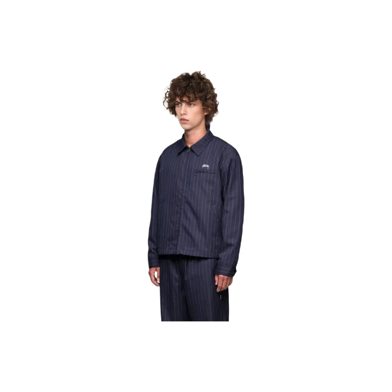 Stussy X Comme Des Garçons Pin Striped Bing Jacket-2