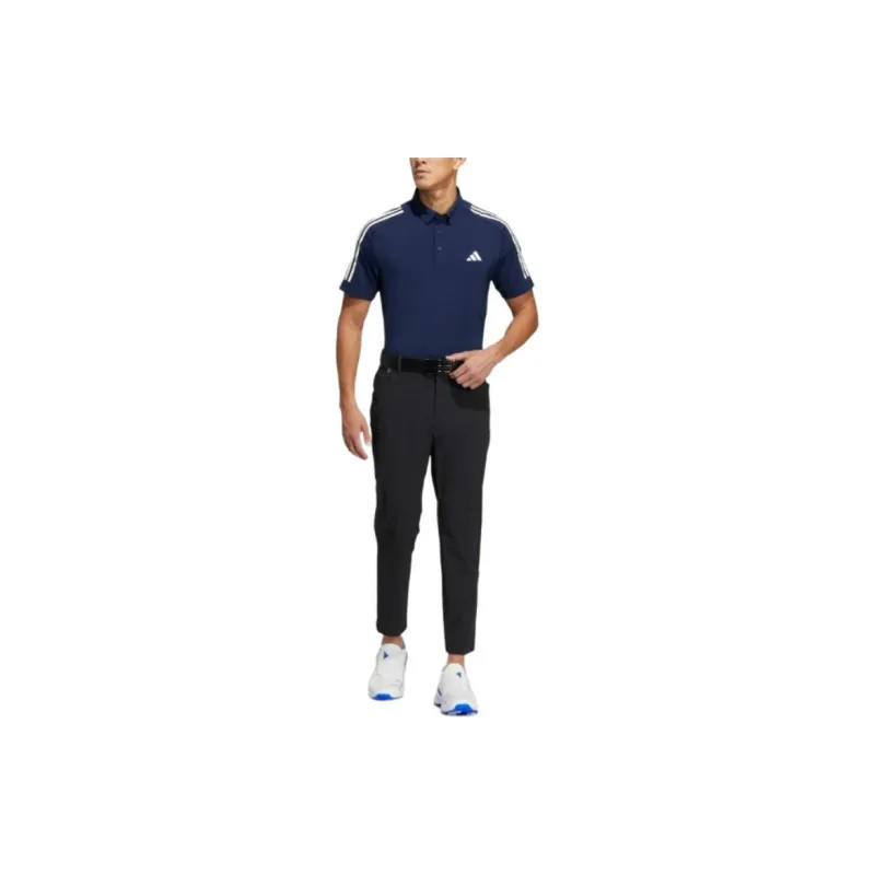 Adidas Polo Shirts Men Preppy Navy Blue-4