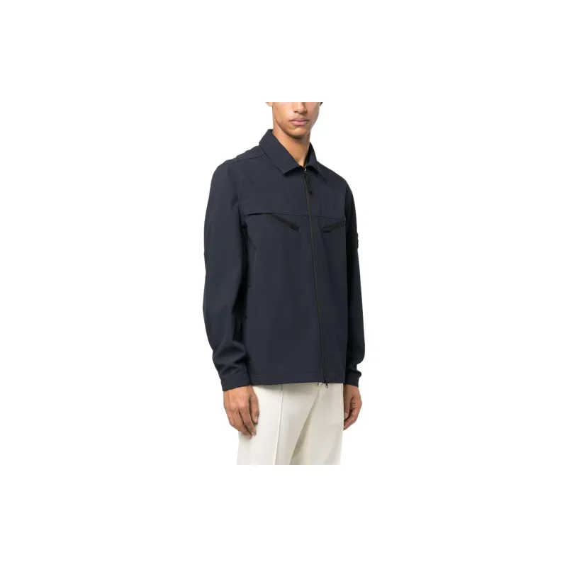 STONE ISLAND LIGHT SOFT SHELL R SERIES SOFT SHELL Jackets & Coats Men's Marine Blue-3