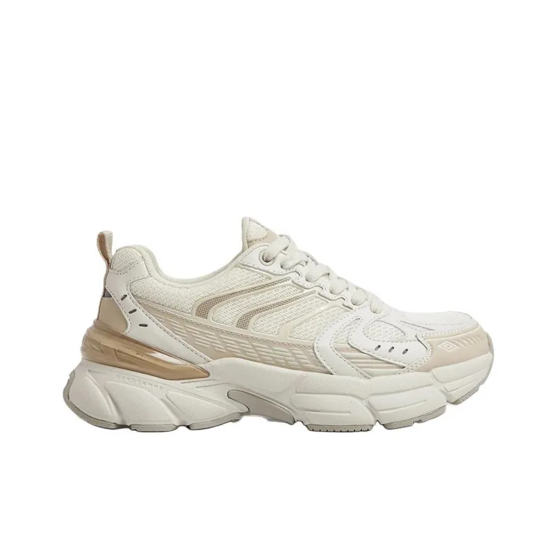 Umbro Anti Slip Wear Resistant Low Top Running Shoes Unisex White Brown-1