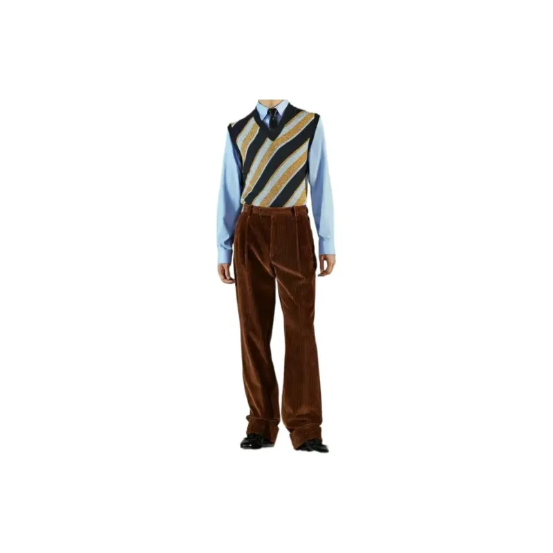 GUCCI Wide Wale Corduroy Beach Trousers-1