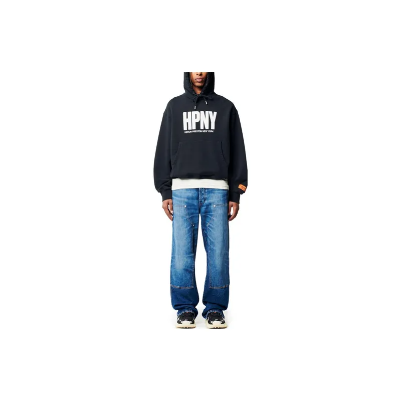 HERON PRESTON Logo Printed Drawstring Hoodie-2