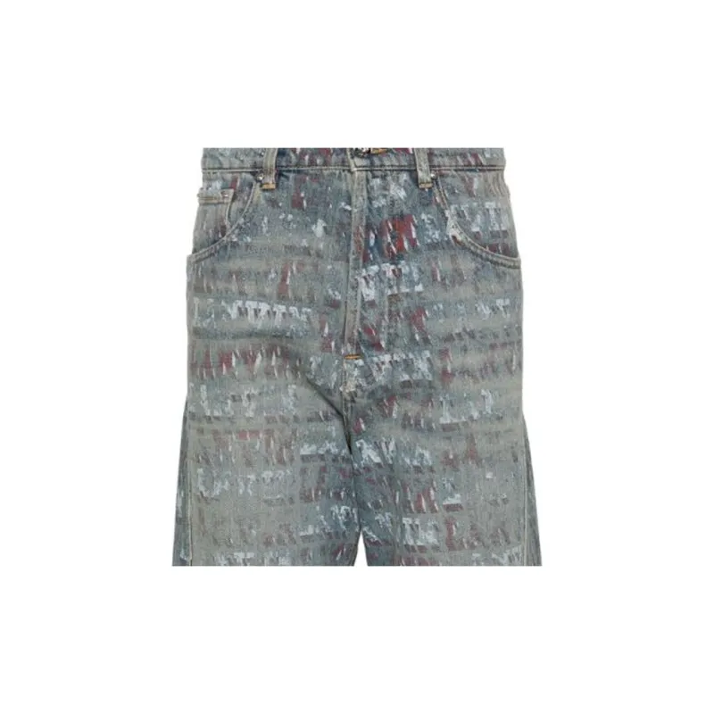 Lanvin X Future Logo print Jeans-5