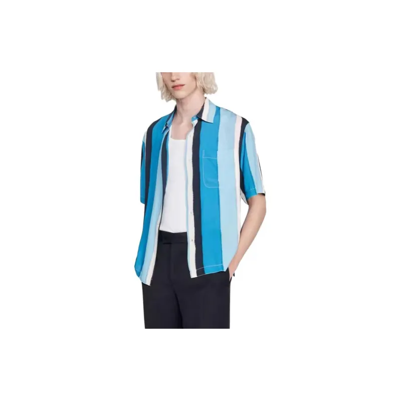 Sandro Shirts Men Blue-1