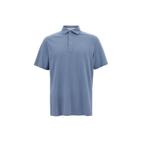 Brunello Cucinelli Polo Shirts Men Light Blue