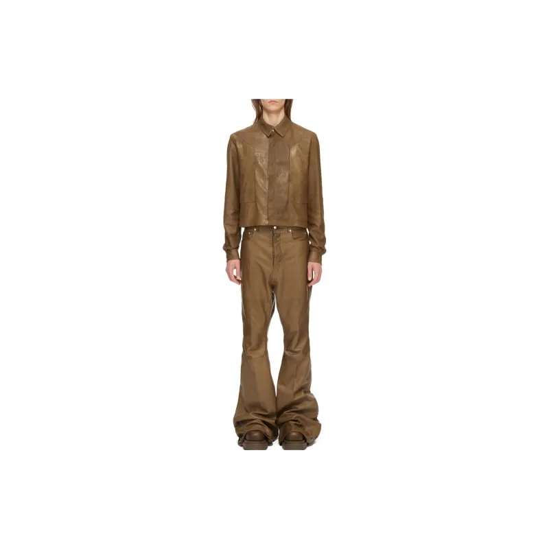 RICK OWENS Alice Strobe Cropped Shirt-2