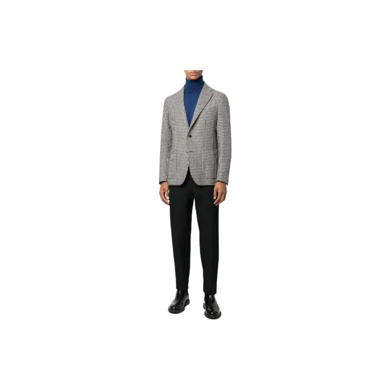 Tagliatore Houndstooth print Single breasted Blazer-1