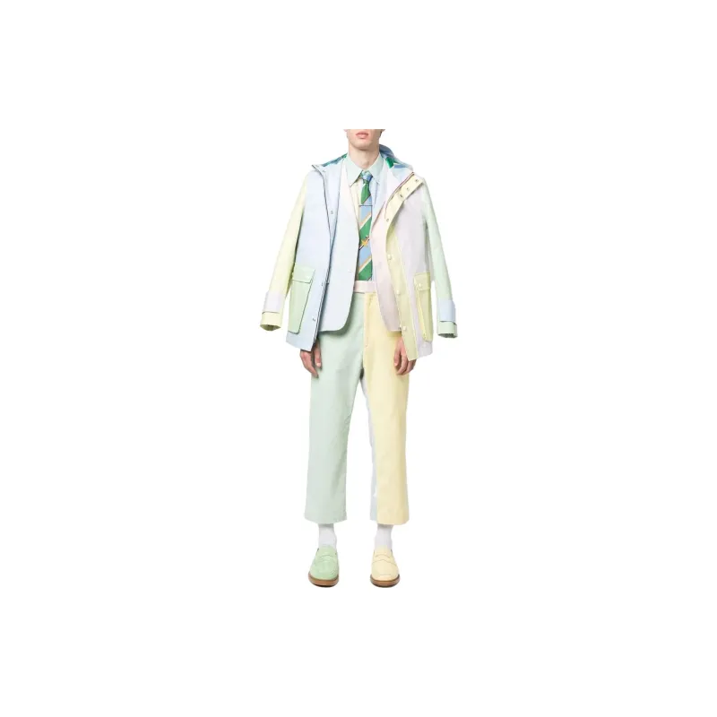 THOM BROWNE Fun-Mix Collared Button-Up Shirt-1