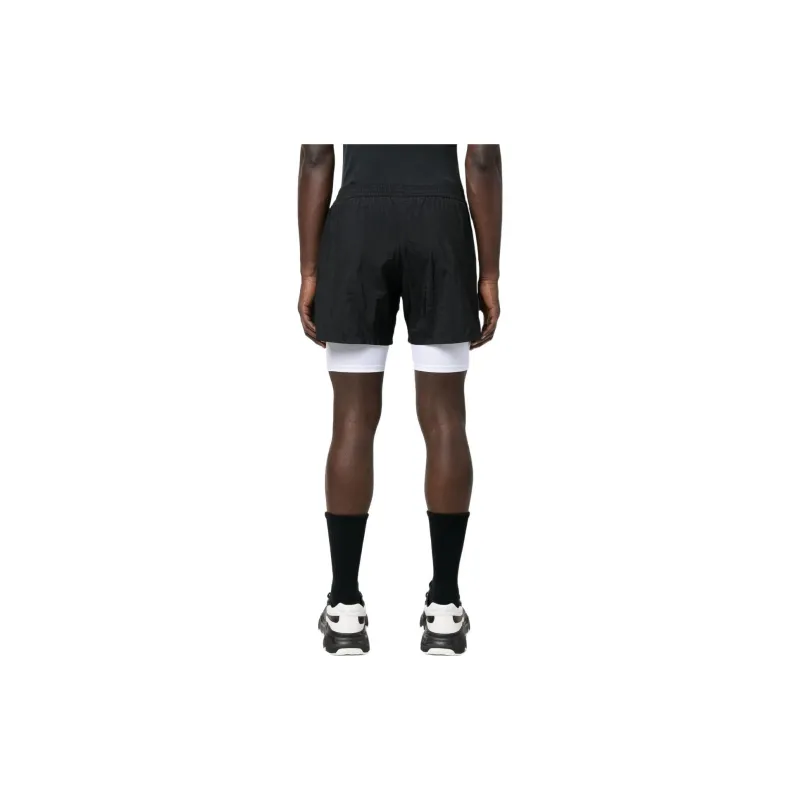 BALMAIN Layered Logo tape Shorts-2