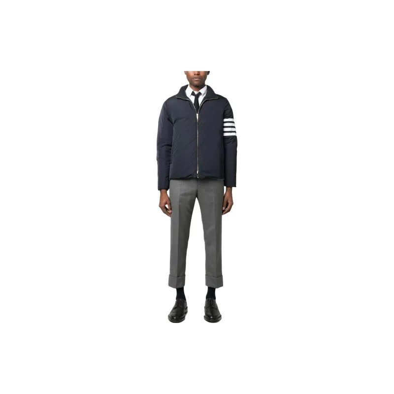 THOM BROWNE Reversible Funnelneck Padded Jacket-4
