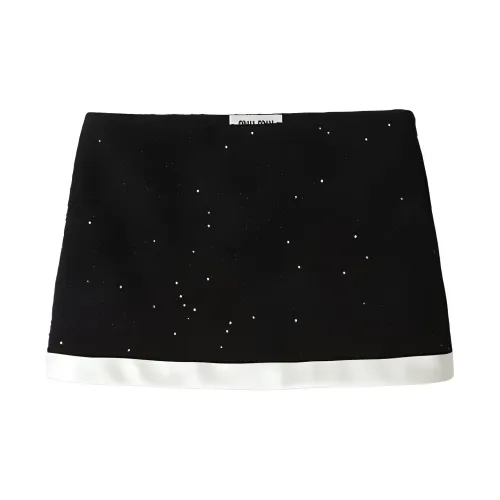 MIU MIU Casual Short Skirts Women's Black