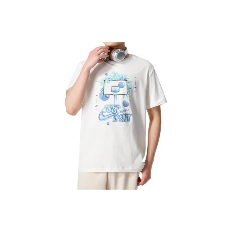 Nike T Shirts Men White-1