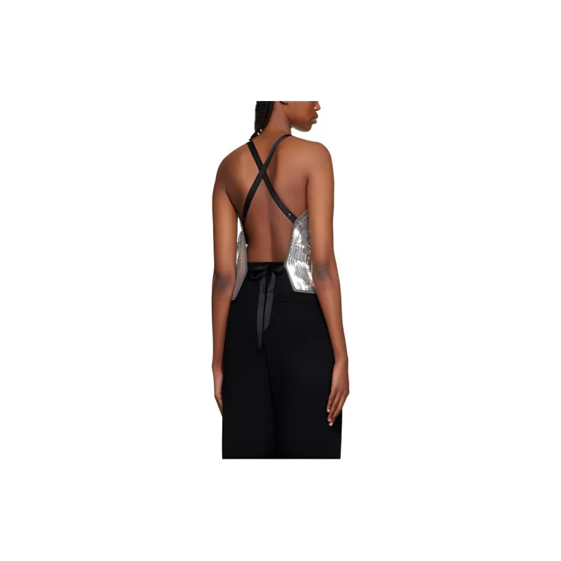 WE11DONE Tank Top Women's Silver-1