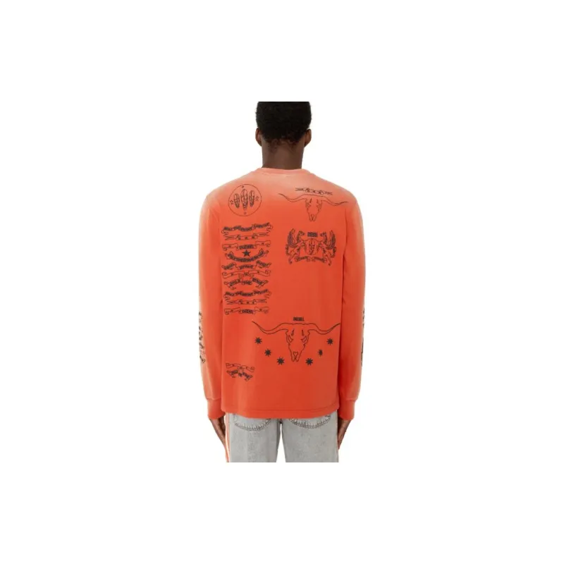 DIESEL Sweatshirts Men Orange-2