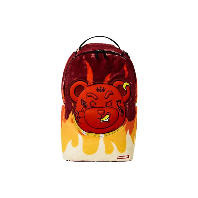 SPRAYGROUND Polyester Backpack Large Size Unisex Lake Green/Orange/Burgundy-8