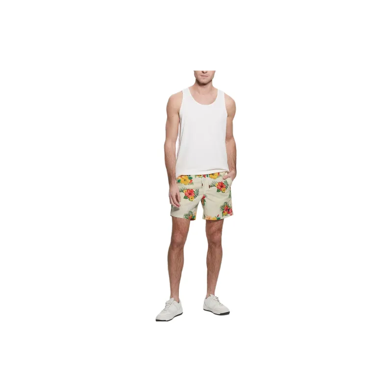 GUESS Medium Hawaiian Swim Trunks Casual Shorts Men's Multicolor-1