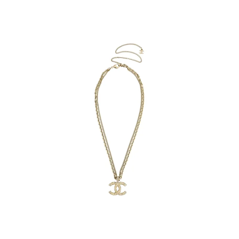 CHANEL Metal Necklaces Women's Gold-1