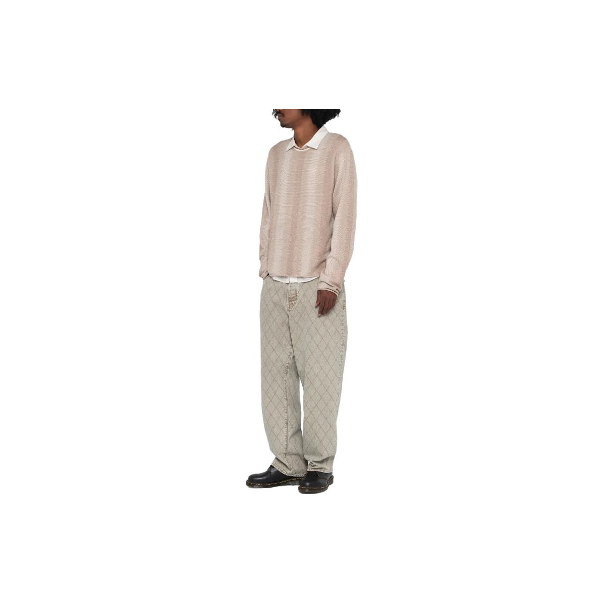 Stussy Shadow Stripe Sweater Olive Brown XXL - POIZON
