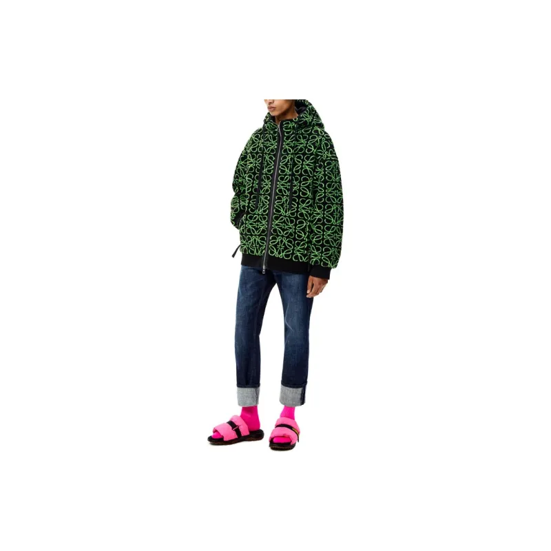 LOEWE Anagram Jacquard Fleece Parka-1
