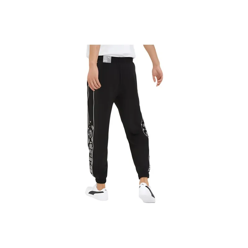 PUMA FW22 Knitted Sports Pants Unisex Black-3