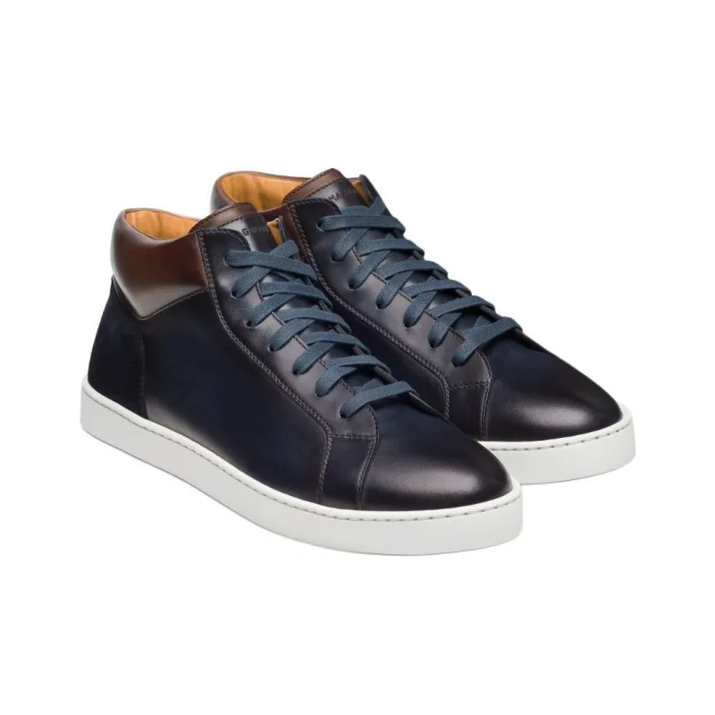 Magnanni Costa Mid Low-Top Skateboard Shoes Men's Blue-2