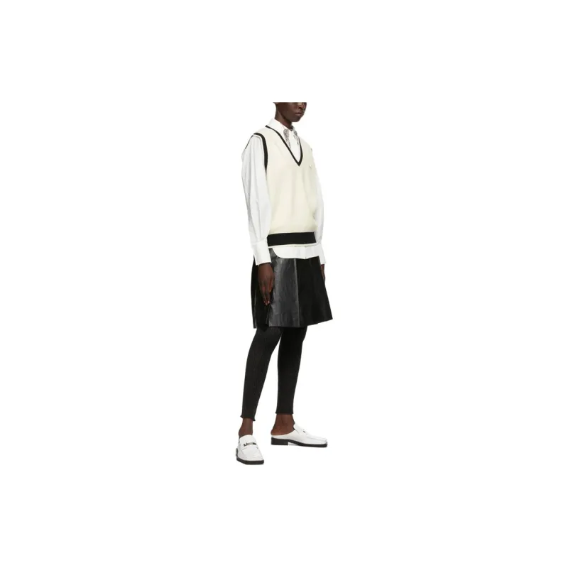 WE11DONE Logo Metal Detail Knit Vest-3