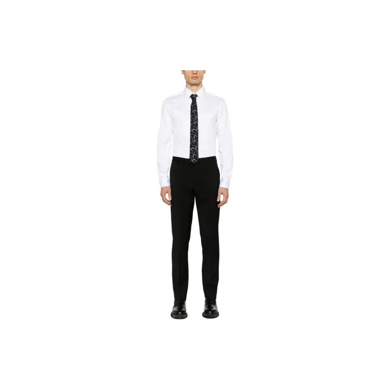 EMPORIO ARMANI Long Sleeved Twill Weave Shirt-1