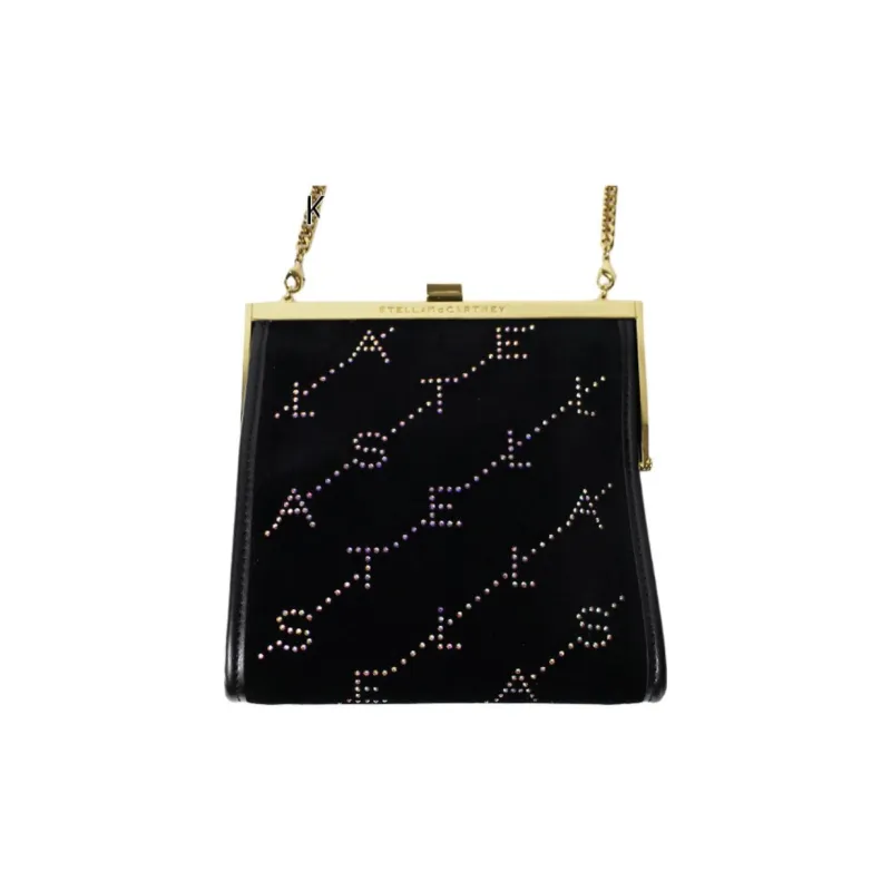 Stella McCartney Cotton Crossbody Bag, Shoulder Bag Mini Women's Black-0