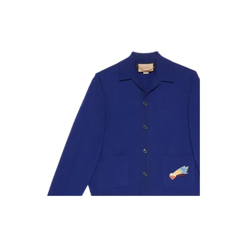 GUCCI Lovelight Series Sweater Men's Blue-4