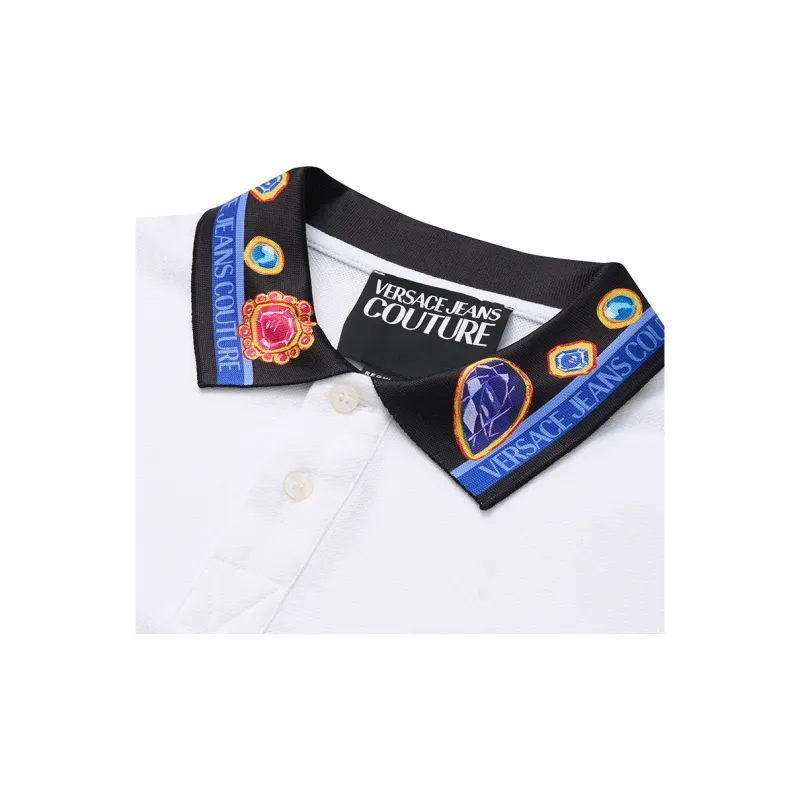VERSACE JEANS COUTURE Heart Couture Short Sleeved Polo Shirt-7