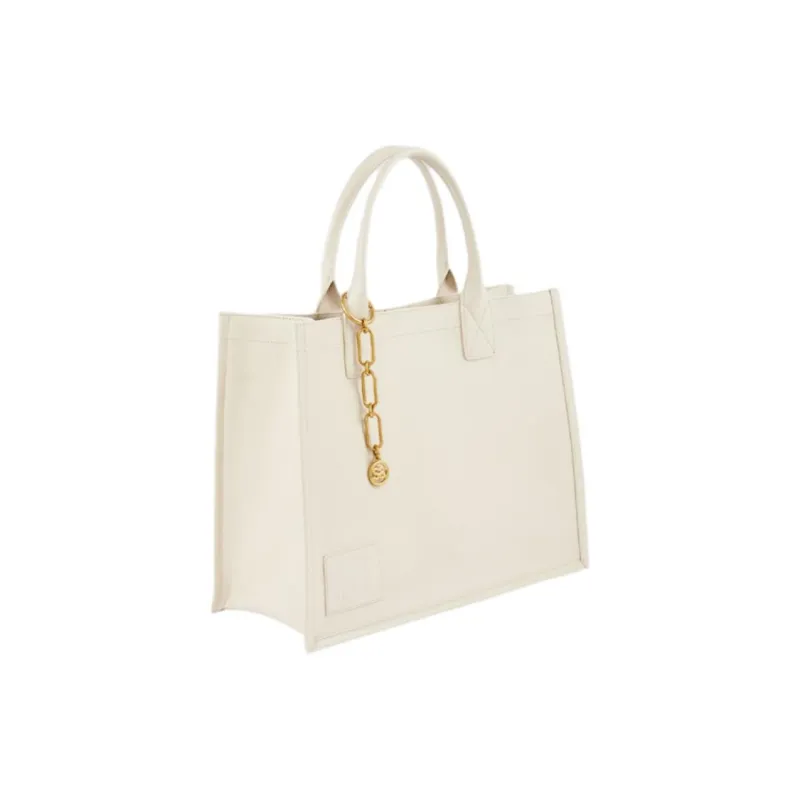 Sandro Cow Leather Tote Bag Shopping Bag Handbag Large Size Women's Light Brown-1