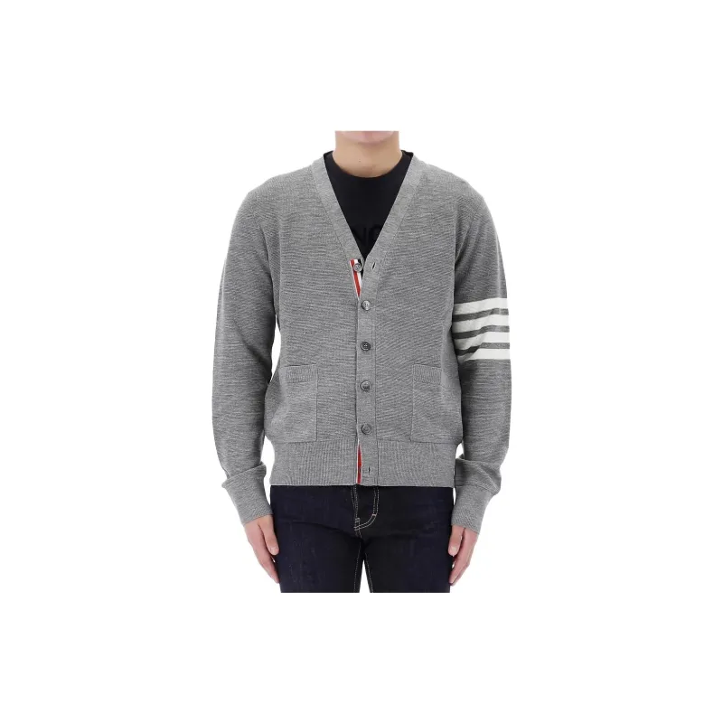 THOM BROWNE Stripe Detailed Button Up Cardigan-6