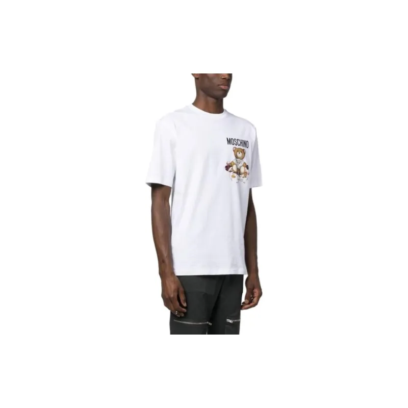 MOSCHINO Teddy Bear Printed Crewneck T Shirt-3
