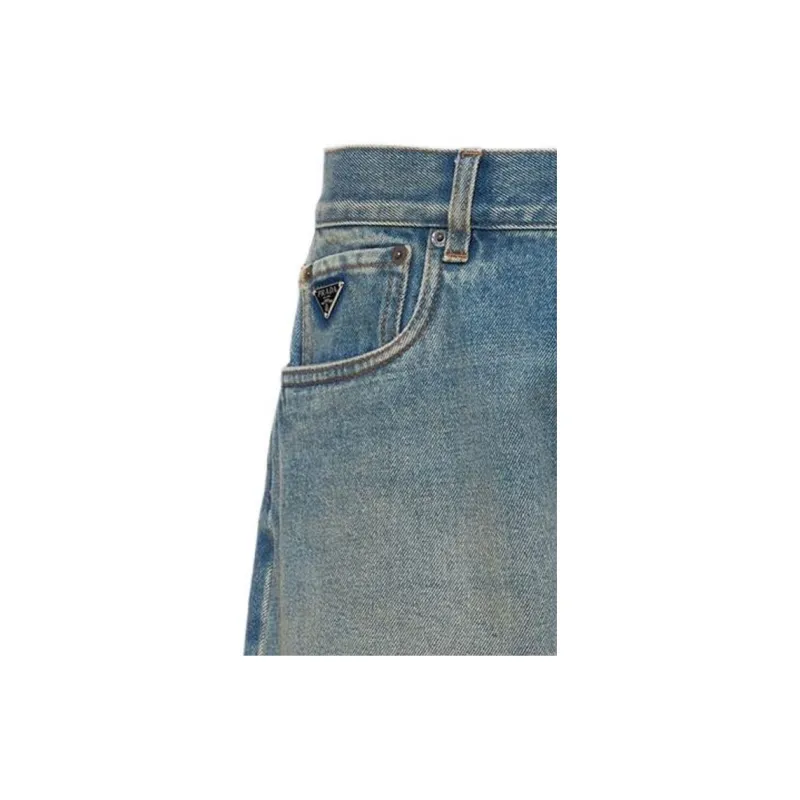 PRADA SS23 Denim Shorts Men's Denim Blue-3