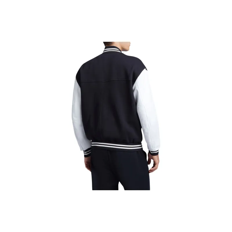 Giuseppe Zanotti Flocked logo Varsity Bomber Jacket-2
