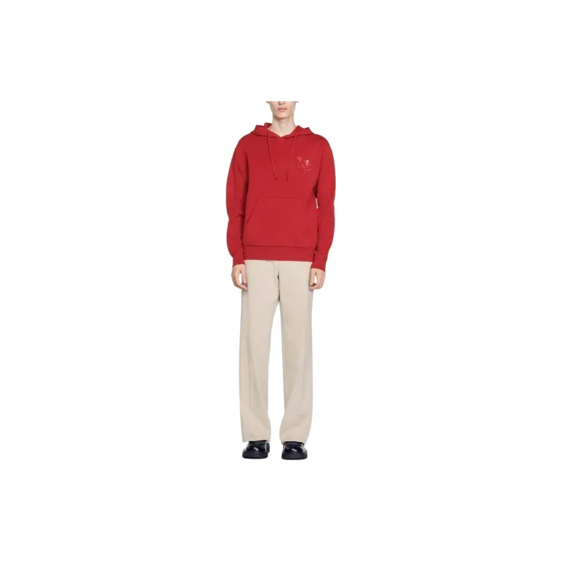 Sandro Year Of The Dragon Capsule Series Sweatshirts Unisex Red-2