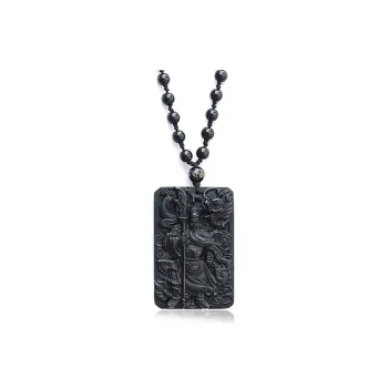 IBELOVE Jade Necklaces Men Guan Gong And Dragon Necklace