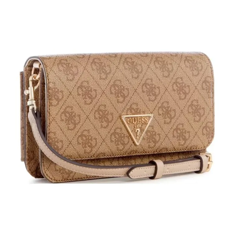 GUESS Artificial Leather Shoulder Bag Crossbody Bag Wallet Women's Brown-1