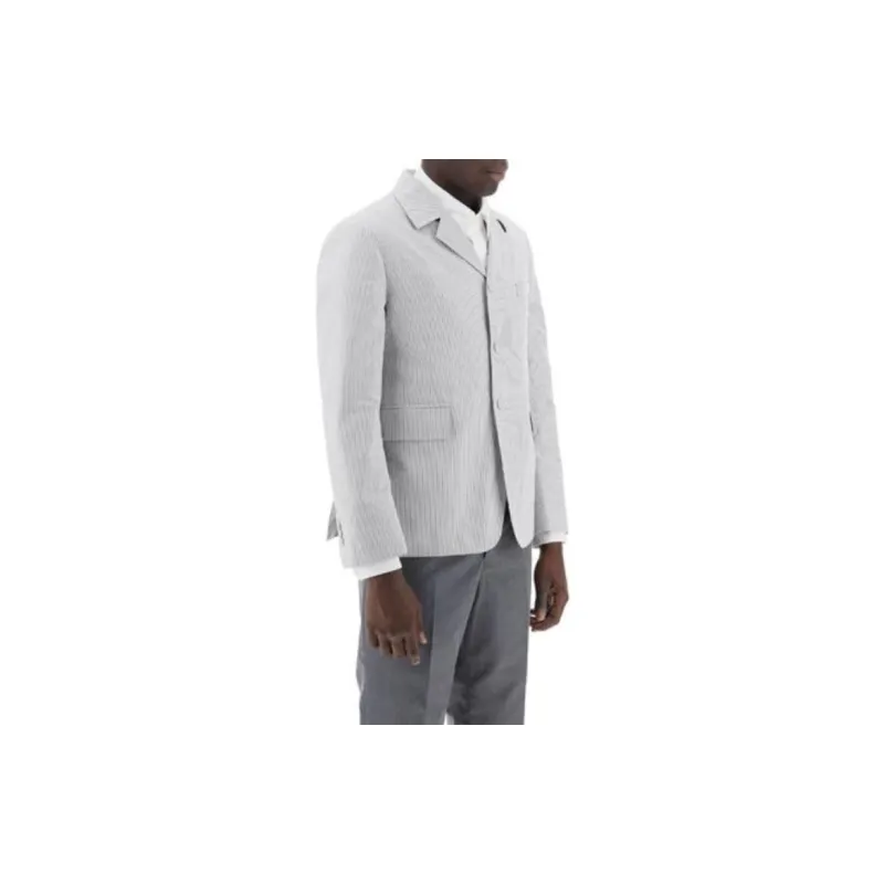 THOM BROWNE· Jackets Coats Men's White Gray-2
