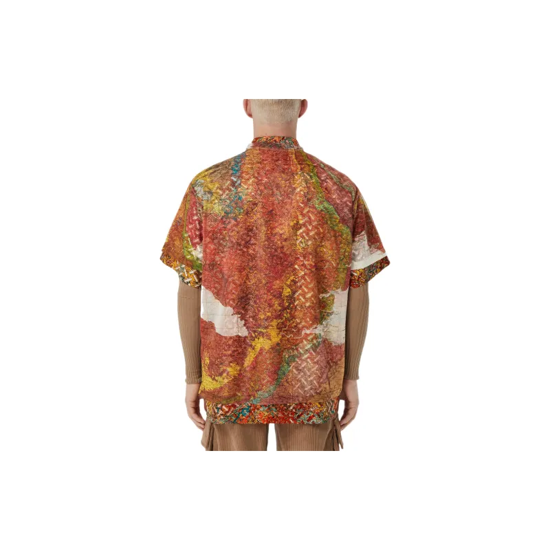 Burberry Map Print Mesh Oversized T Shirt-2