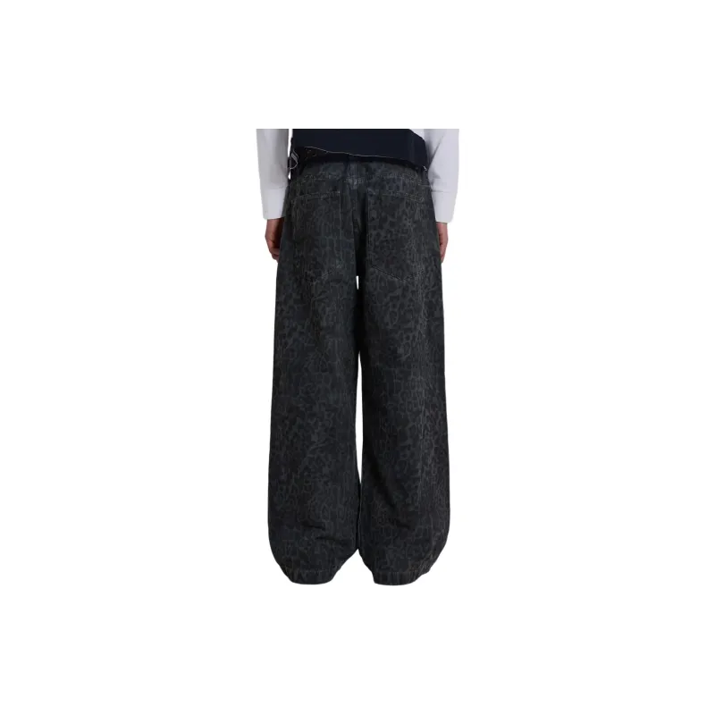 Jaded London SS24 Leopard Fade Colossus Jeans Fantasy Store Collection Jeans Men's Charcoal/Charcoal Gray-2