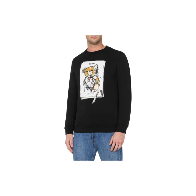 MOSCHINO Teddy Bear print Cotton Sweatshirt-1