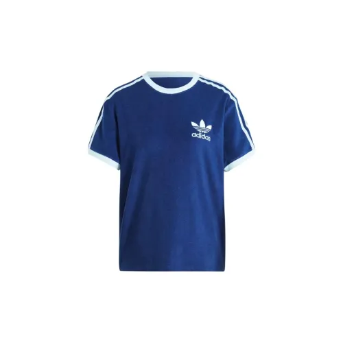 Adidas Originals Shamrock Retro Stripes T-Shirts Women's Blue