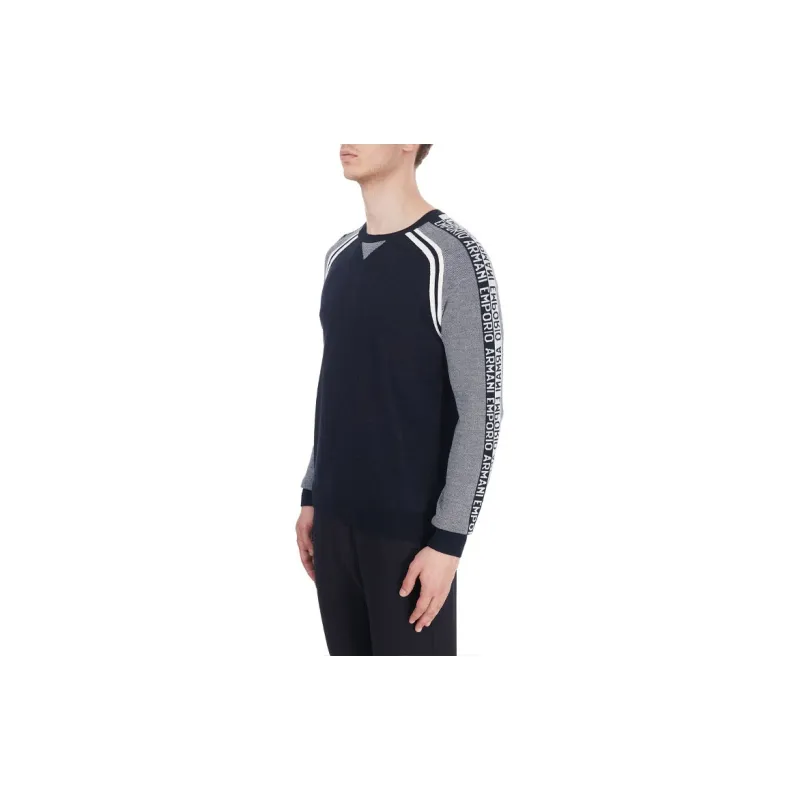 EMPORIO ARMANI Sweaters Men Navy Blue-6