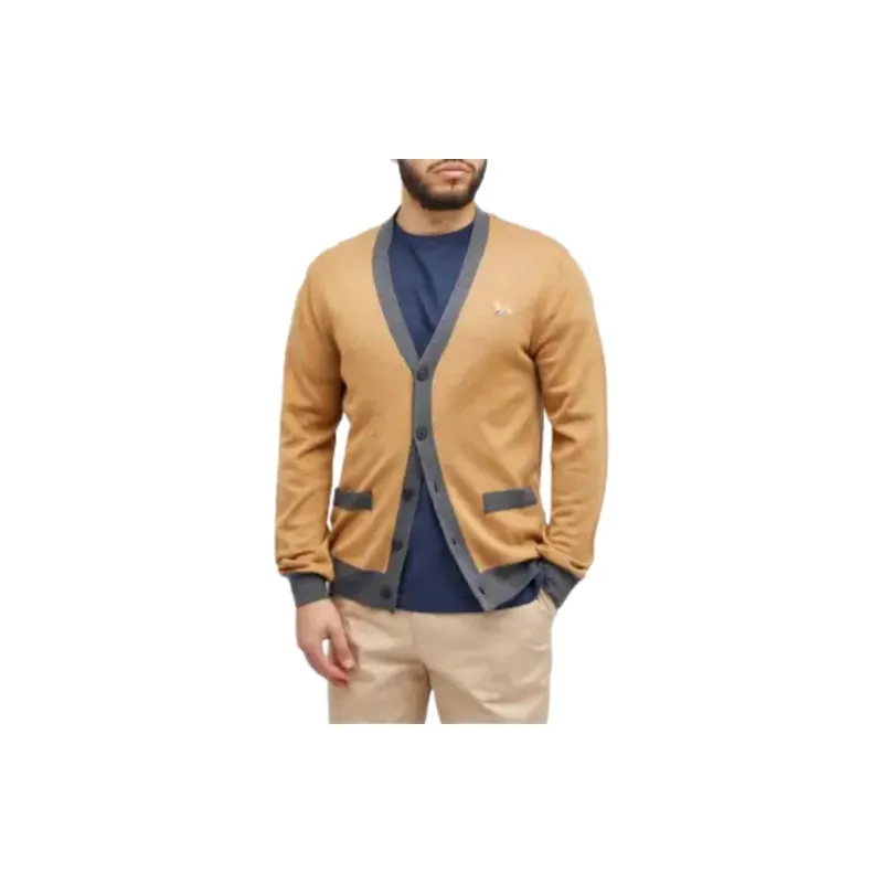 Maison Kitsune Baby Fox Patch Button Up Cardigan-2