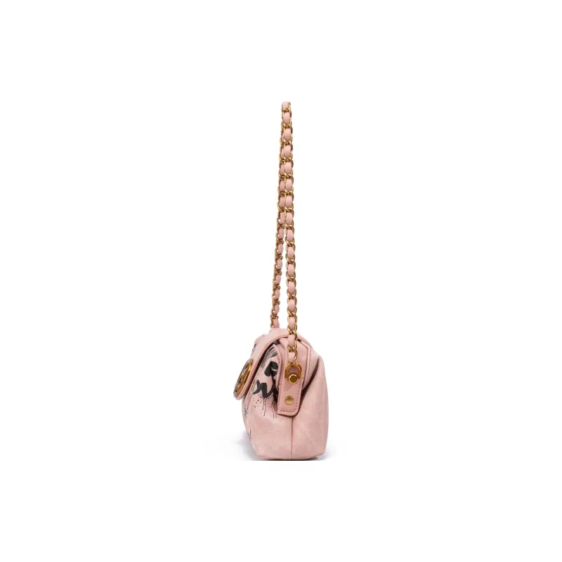 SNOOPY PU Crossbody Bag Shoulder Bag Regular Women's Blue/Pink-10