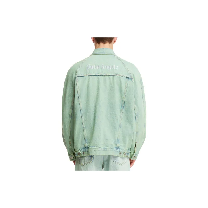PALM ANGELS Overdyed Buttoned Denim Jacket-3