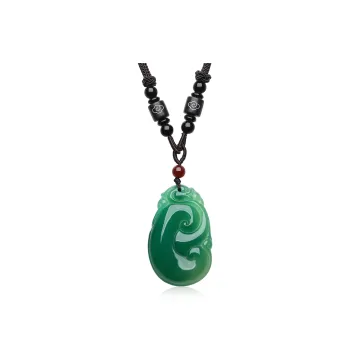 Cuiya Golden Building Chalcedony Jade Pendants Unisex Chalcedony