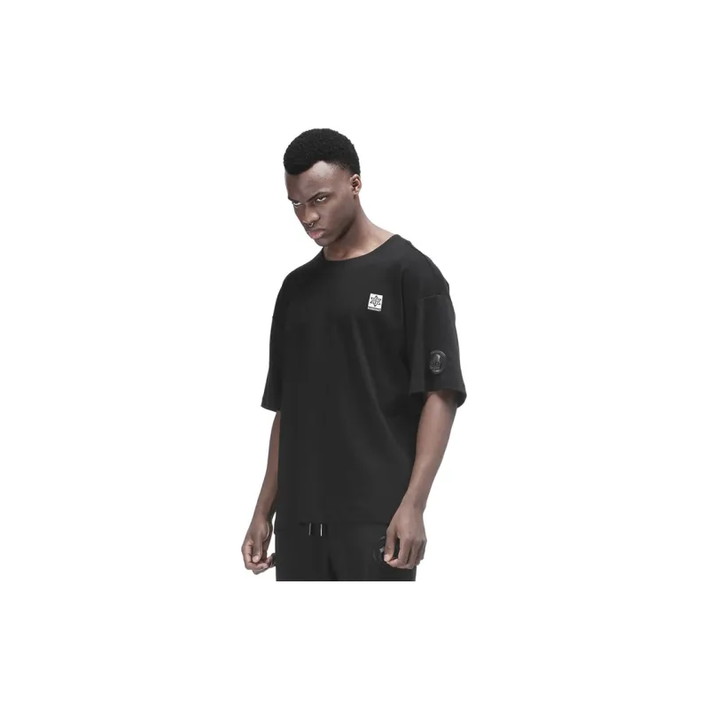 NORVINCY Solid Color Crew Neck Badge Trendy Armband T Shirt Unisex-7